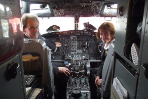 Andrew & Julie the JARE ATP Founders welcome all from the Flight Deck of their Boeing B737 Aircraft